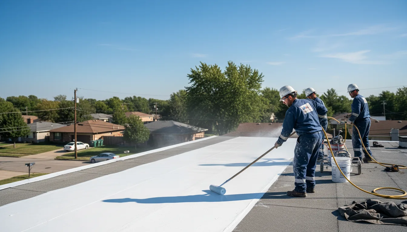 Commercial roof coating in Wheatland, IA near me